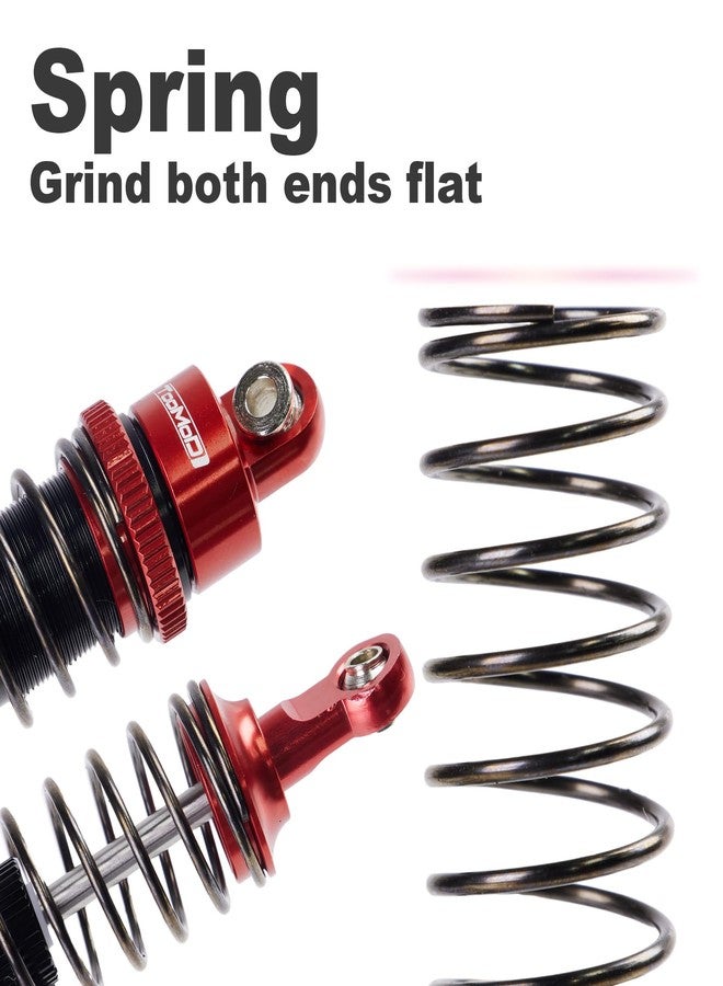 TOOMOD 90mm RC All Aluminum Alloy Oil Filled Shock Absorbers kit for Axial SCX10 D90 TRX4 Tamiya CC01 Truck Crawler/Truck/Off-Road Car Upgrades Replace Parts （Red） - Image 3